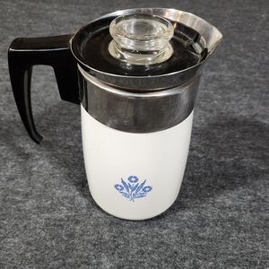 Vintage Corning ware perculator coffee pot 6 cups